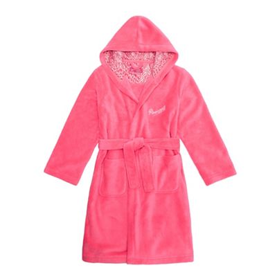 Pineapple Girls' pink 'Pineapple' embroidered dressing gown